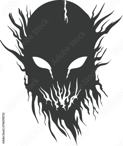 Silhouette Spooky Mask for the masquerade black color only
