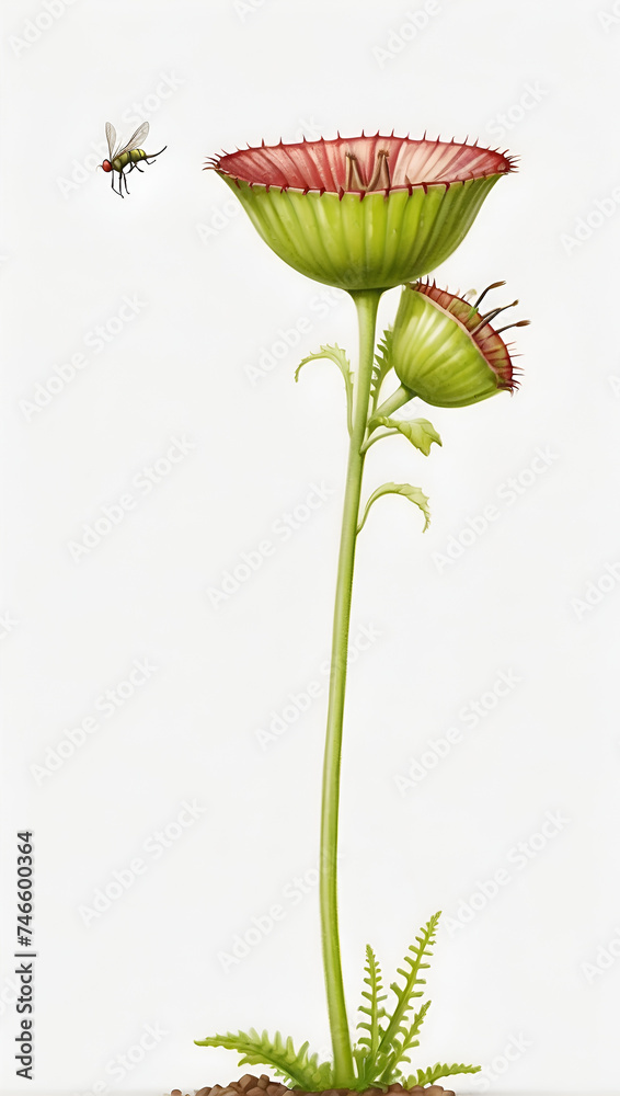 Captured Moment Venus Flytrap's Deadly Embrace with a Precious Prey Captured Moment Venus Flytrap's Deadly Embrace with a Precious Prey