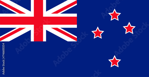 vector illustration of the flag of New Zealand