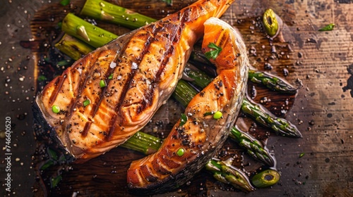 Herb-Infused Salmon with Grilled Asparagus