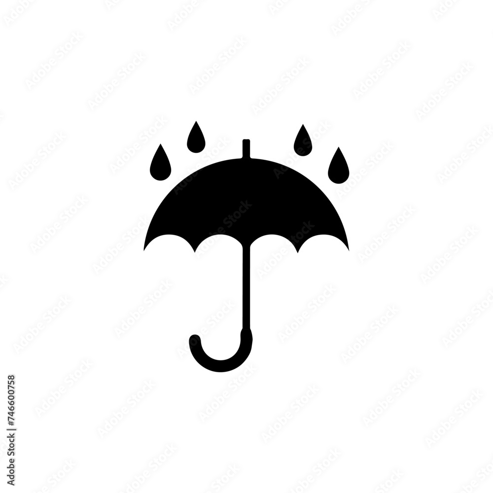Umbrella icon. Simple illustration of umbrella vector icon for web. Rain protection symbol. Flat design style. Umbrella icon. Simple illustration of umbrella vector icon for web. Rain protection symbol. Flat design style.