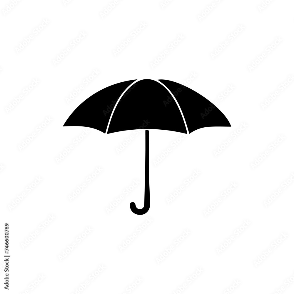 Umbrella icon. Simple illustration of umbrella vector icon for web. Rain protection symbol. Flat design style.