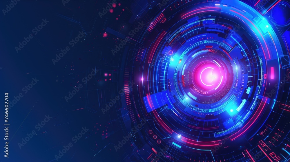 Blue and Red Abstract Background With Circles Blue and Red Abstract Background With Circles