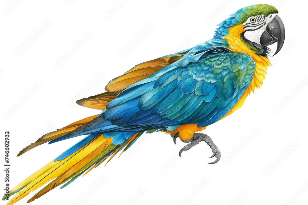 Macaw isolated on transparent background