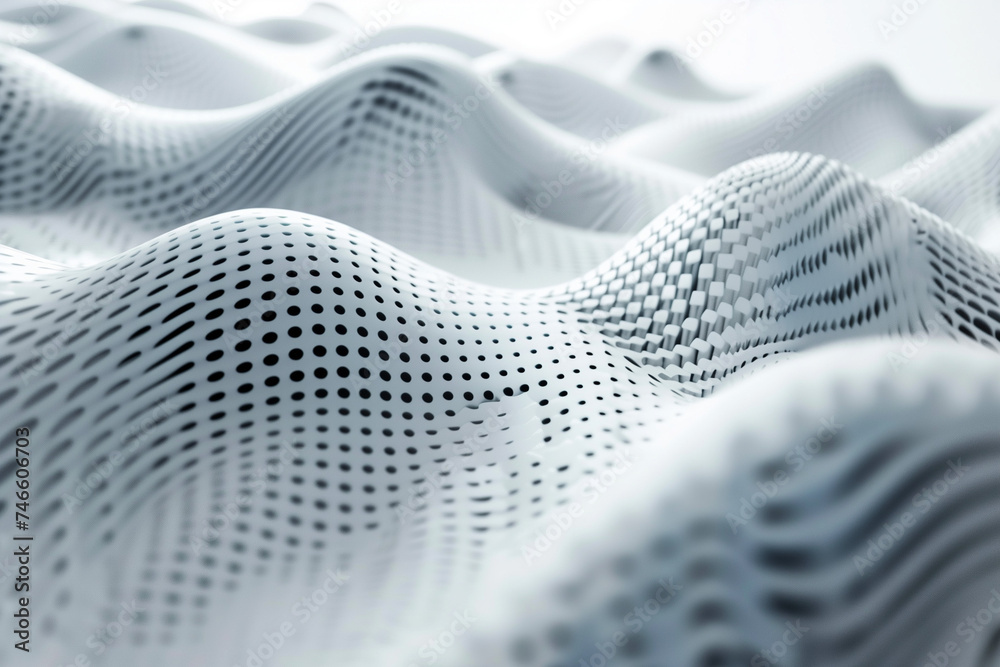 Futuristic abstract mesh. Wave with the connection of dots and lines. 3D rendering Futuristic abstract mesh. Wave with the connection of dots and lines. 3D rendering