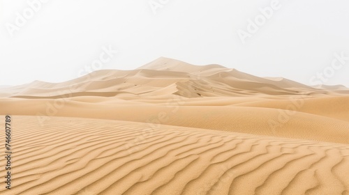 Massive Sand Dune Rising in Desert Landscape