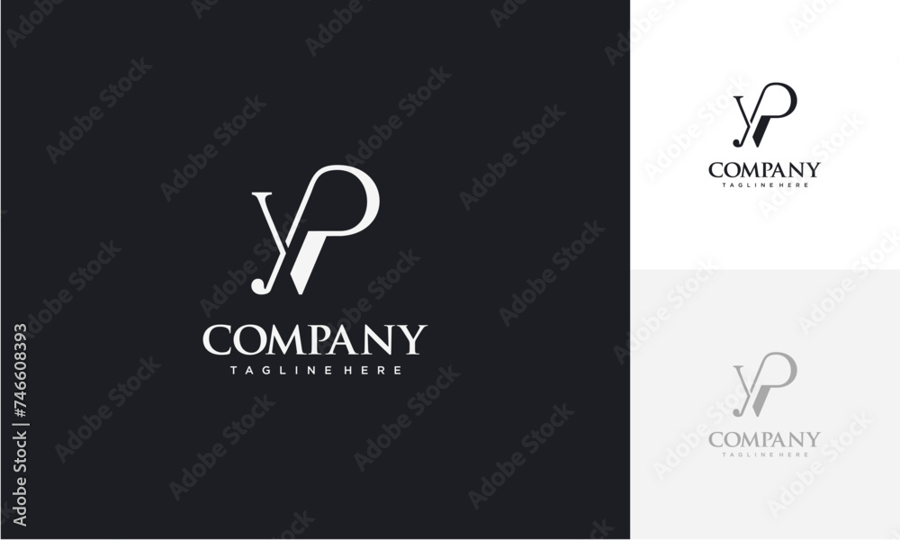 Initial letter YP logo vector design template Initial letter YP logo vector design template