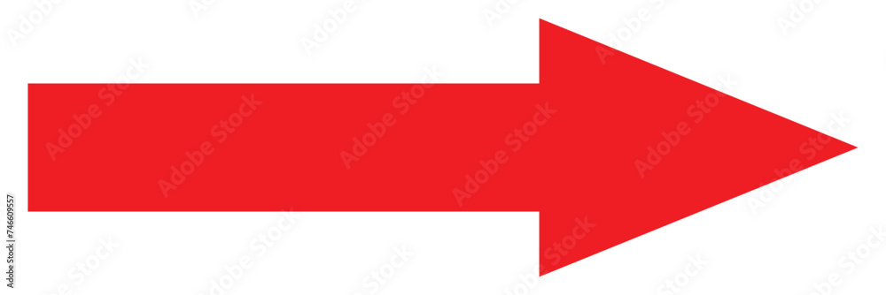 Red right arrow icon. Vector isolated on white background. Vector illustration. Red right arrow icon. Vector isolated on white background. Vector illustration.
