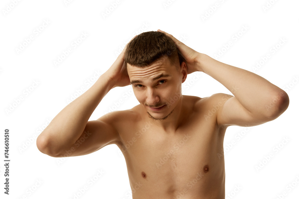 Concept of beauty treatment, male health, body care, spa treatment, hygiene. Concept of beauty treatment, male health, body care, spa treatment, hygiene.