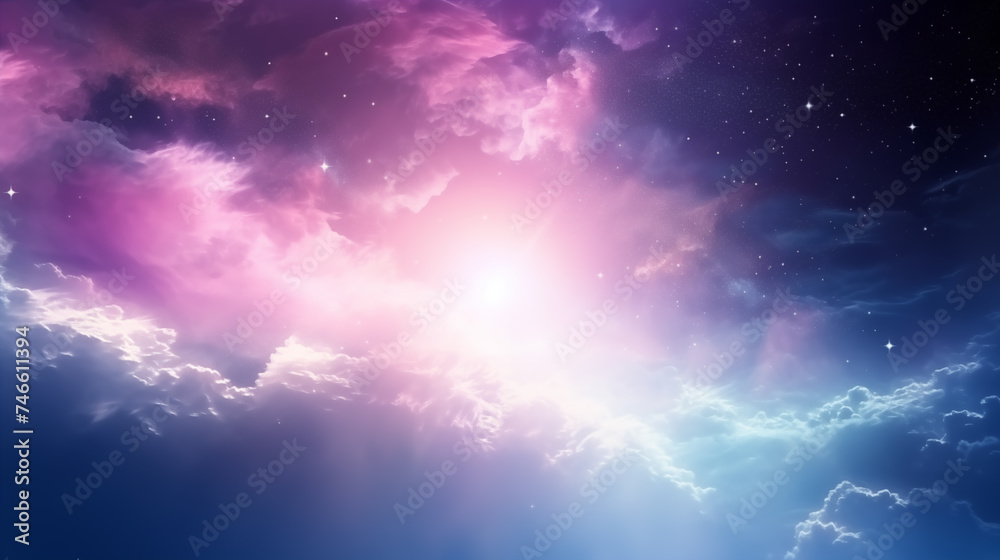 Cosmic Elegance: Divine Light, Earth Atmosphere, Navy Sky, Turquoise-Magenta Galaxy, Bokeh Dreams, Cinematic Glow