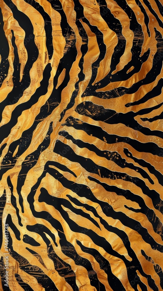 Fototapeta premium Close Up of Tiger Print Pattern