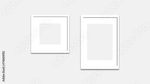 White wall pictures ot photo frame mockup