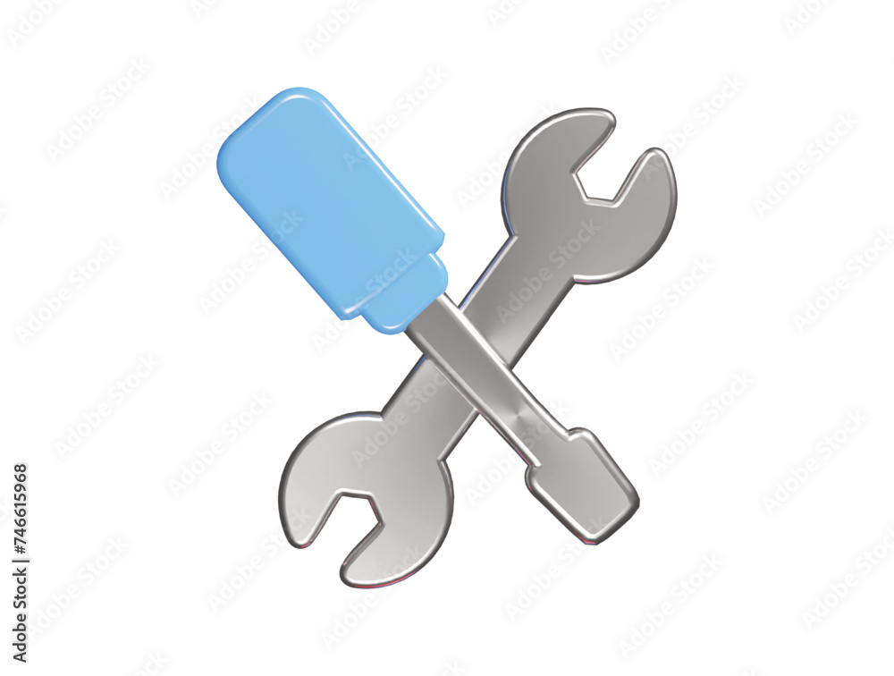 Tool icon 3d render illustraton Tool icon 3d render illustraton