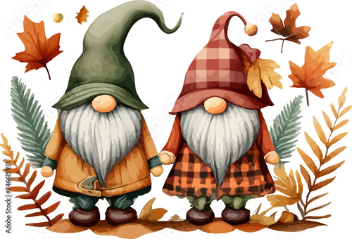 Autumn Gnome Sublimation Design - Gnome Autumn Clipart