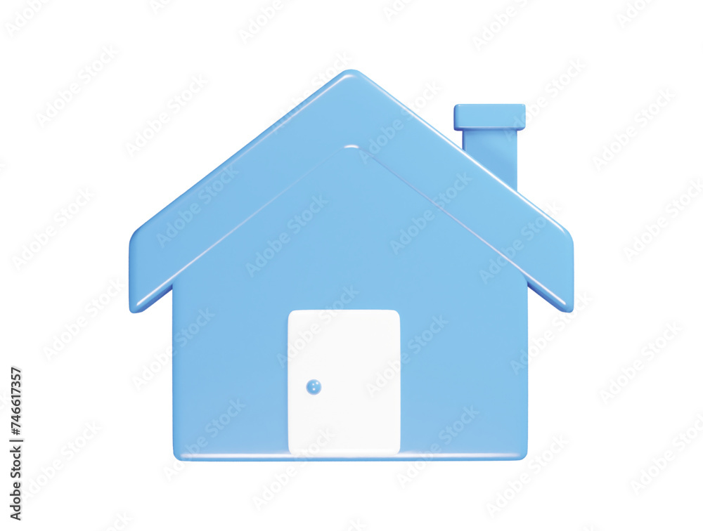 Home icon 3d render illustration 