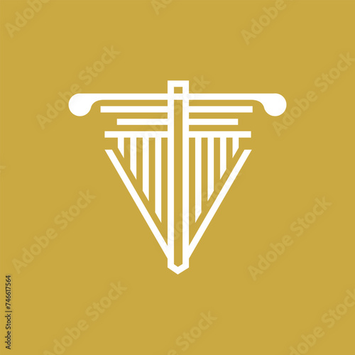 Law firm design element vector icon with creative concept