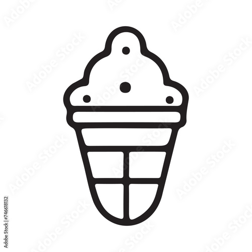 Ice Cream icon vector sign and symbol isolated on white background