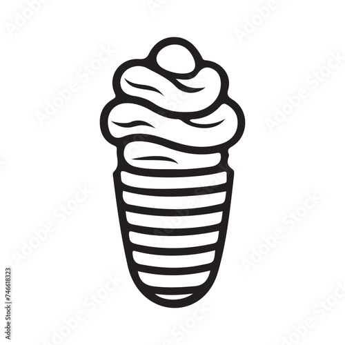 Ice Cream icon vector sign and symbol isolated on white background