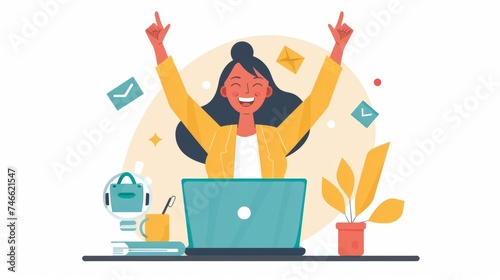 woman with laptop
