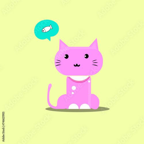 Vector illustration character cat sleeping. Cute kitty cat vector illustration set with different cat breeds  toys  and food. Draw doodle style.