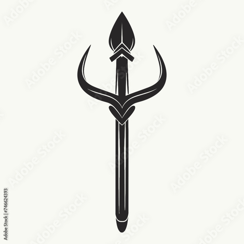 Monochrome poseidon vector