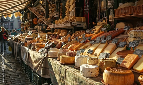 Cheese counter at the weekly market