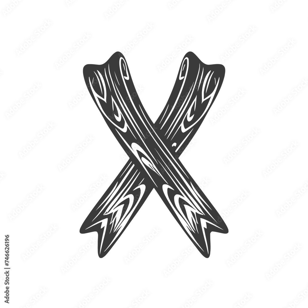 Monochrome ribon isolated Vector Monochrome ribon isolated Vector