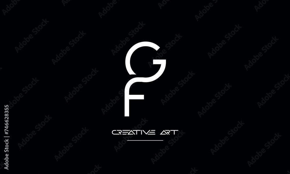 FG, GF, F, G abstract letters logo monogram FG, GF, F, G abstract letters logo monogram