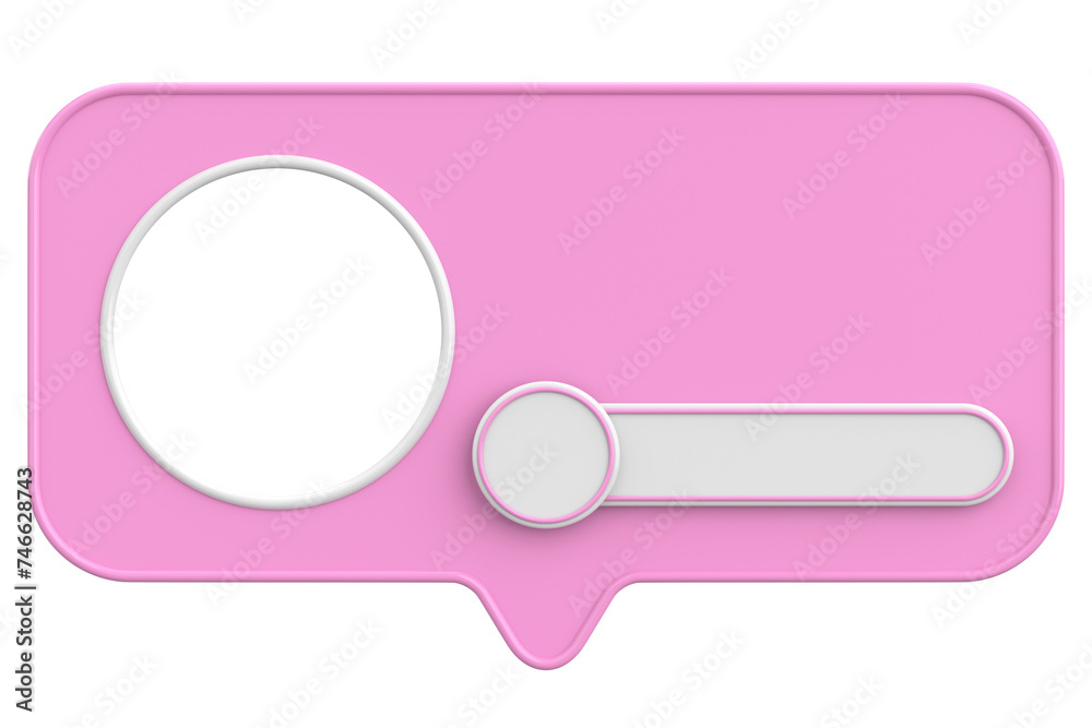 Profile box. Social media profile. 3D illustration. Profile box. Social media profile. 3D illustration.