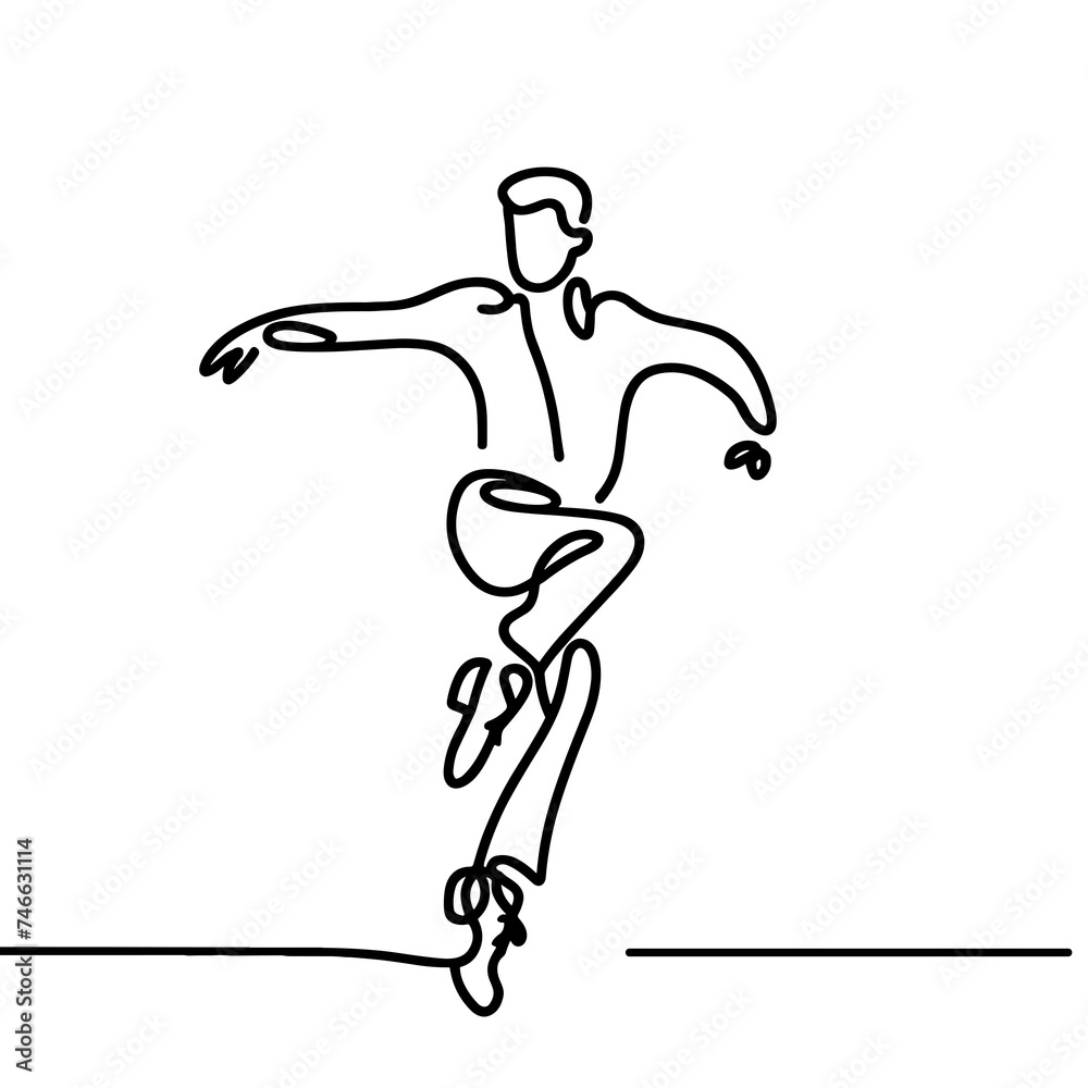 Tap dance, line drawing style. Tap dance, line drawing style.