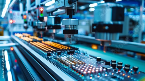 Manufacturing of microchips and semiconductors in a plant or factory