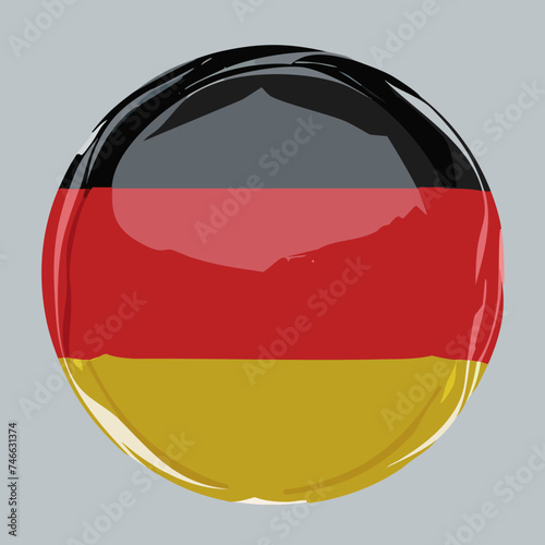 Germany flag black, red and yellow colors vector illustration  10 eps