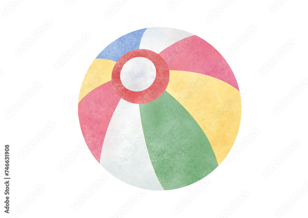 Obraz premium 紙風船の水彩イラスト