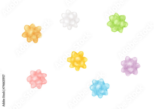 コンペイトウの水彩イラスト