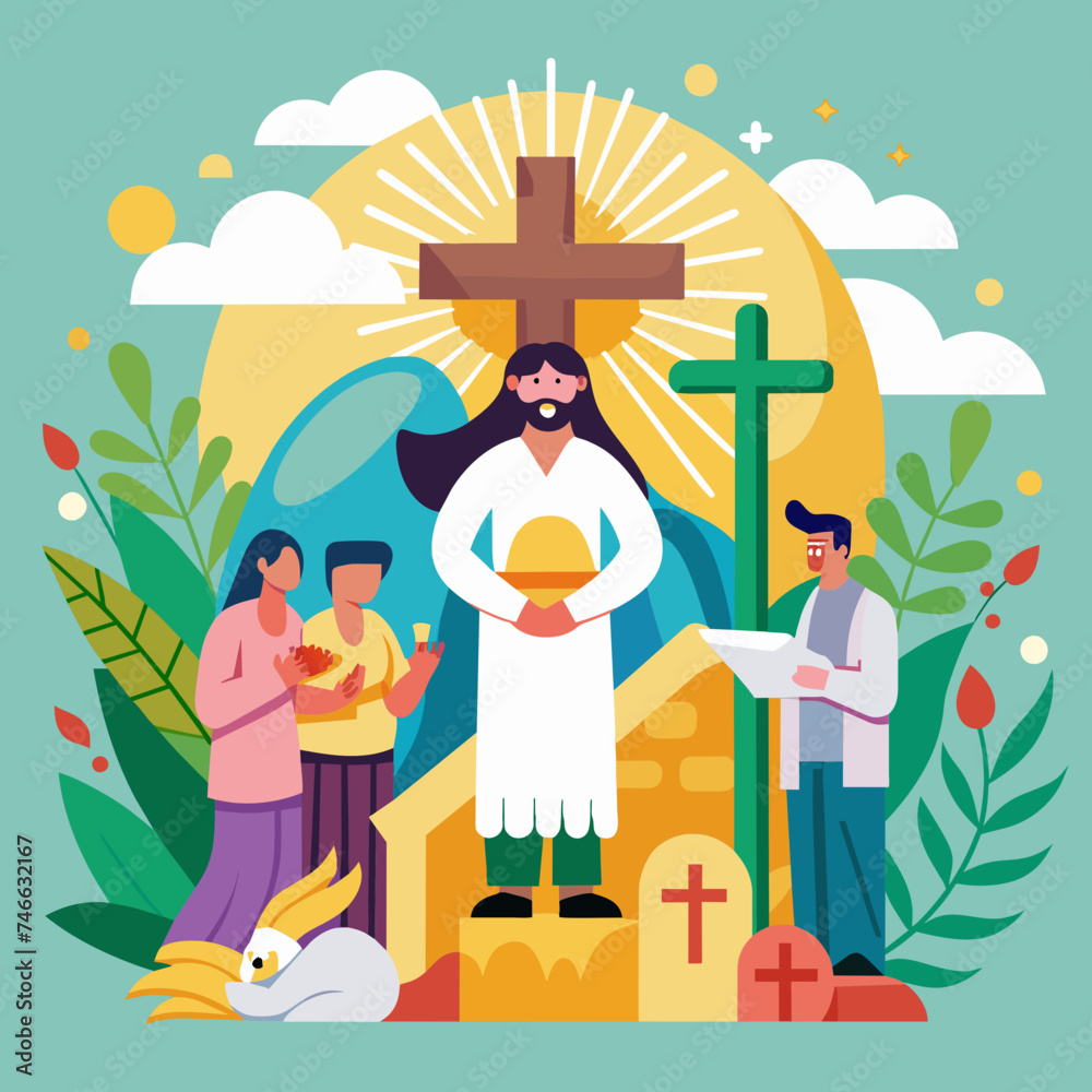 Easter Monday vector illustrator design
