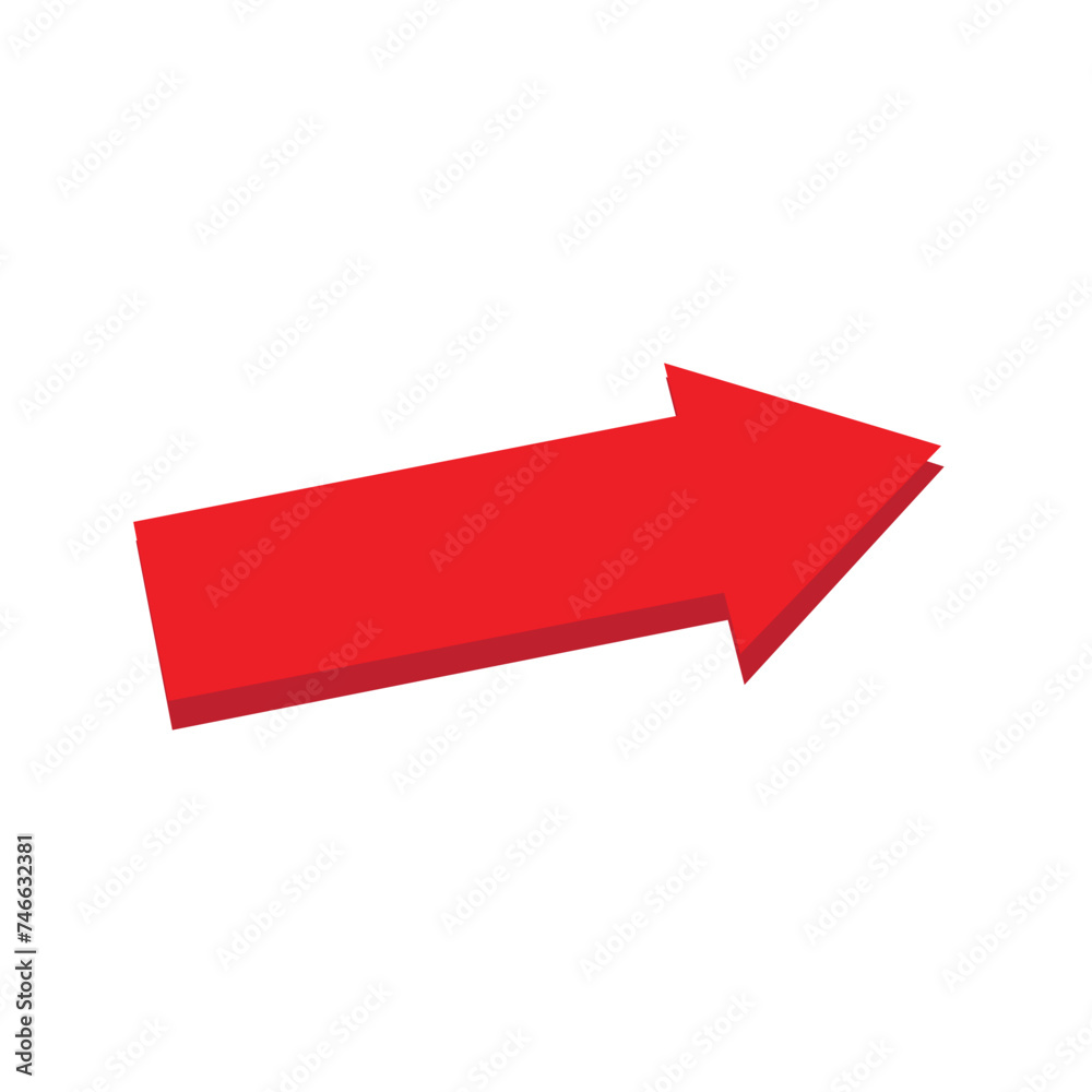 Red arrow icon vector with background. Red arrow icon vector with background.