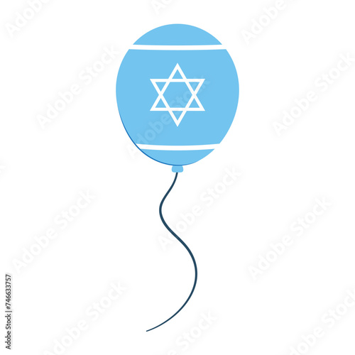 Vector Balloon Star David Cartoon Illustration Isolated