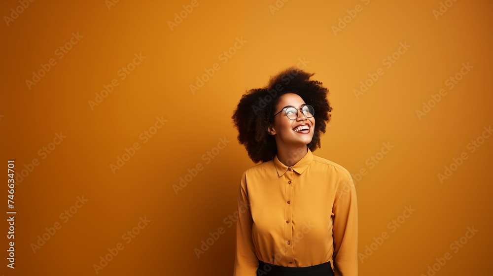 Smiling professional business person with copy space, simple background Smiling professional business person with copy space, simple background
