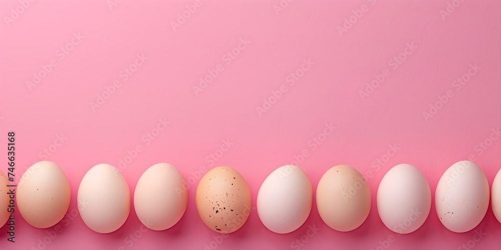 Eggs arranged neatly on a vibrant pink background minimalist and stylish. Concept Minimalist Photography, Neat Arrangement, Vibrant Colors, Stylish Backgrounds, Food Photography Eggs arranged neatly on a vibrant pink background minimalist and stylish. Concept Minimalist Photography, Neat Arrangement, Vibrant Colors, Stylish Backgrounds, Food Photography