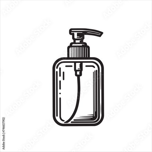 Hand sanitizer icon. Vector icon isolated on white background.