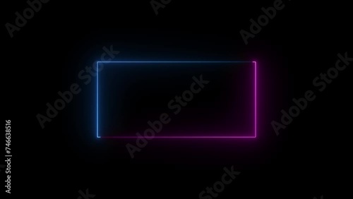 LOOP POPULAR abstract seamless background blue purple spectrum looped animation fluorescent ultraviolet light 4k glowing line Abstract background web neon box pattern LED photo