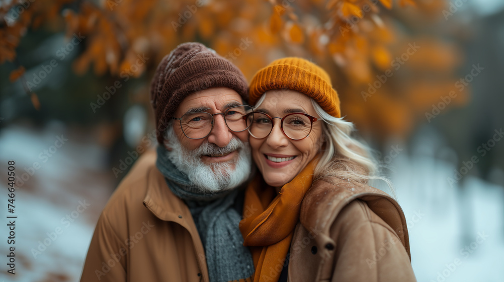 Nature's Companions Senior Couple Radiating Happiness Outdoors
