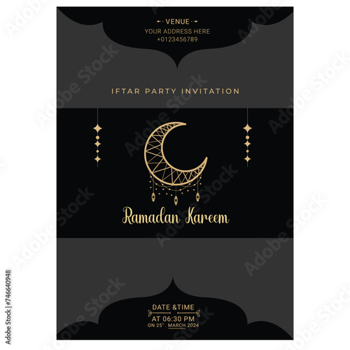 Vibrant Ramadan Iftar Flyer Design  Islamic Festive Theme  Creative Layout for Celebrations  Eid Dinner Invitation - SEO Optimized