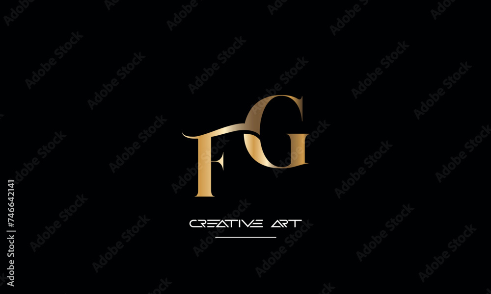 FG, GF, F, G abstract letters logo monogram FG, GF, F, G abstract letters logo monogram