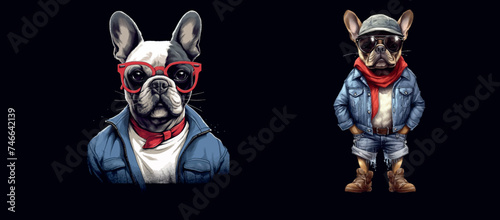 Stylish Cartoon Mice in Trendy Outfits: A Vector Illustration of Rodents with Blurred Faces, Perfect for Character Design and Art