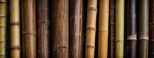 Close-up bamboo texture with a detailed and fine-grained pattern.