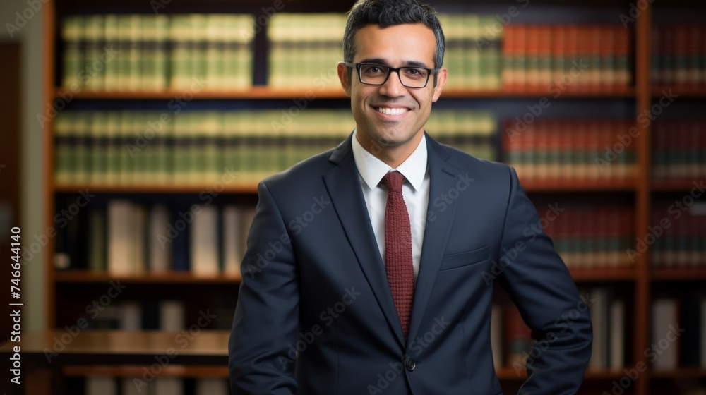 Lawyer's deep satisfaction tranquil and contented dignified law office backdrop Lawyer's deep satisfaction tranquil and contented dignified law office backdrop