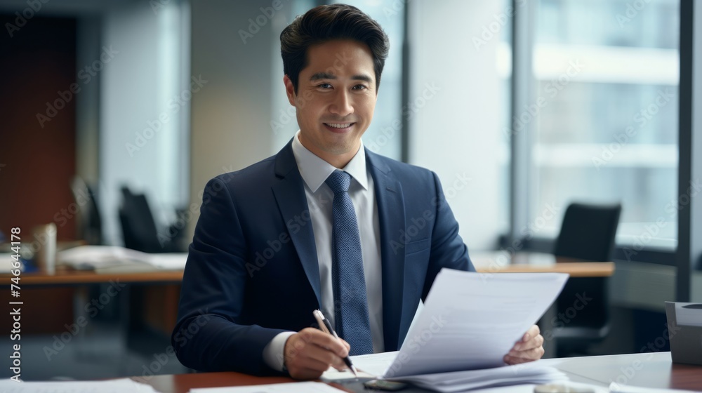 Focused biologist with case file precision in work organized professional lab Focused biologist with case file precision in work organized professional lab