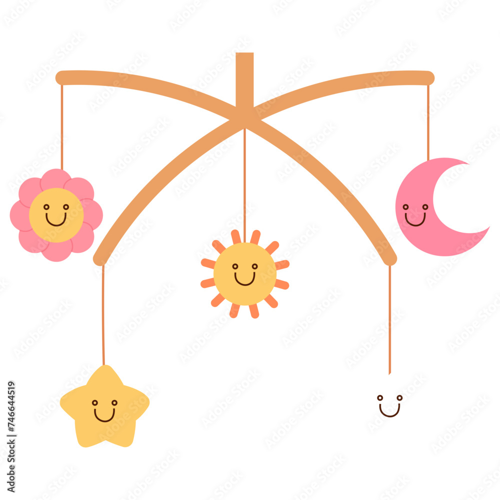 baby mobile hanging toy for infant illustratuib