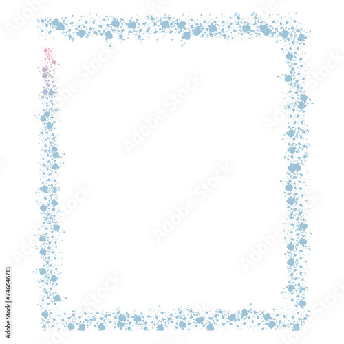 frame with snowflakes